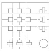 Grid of usual presets, left, center, right