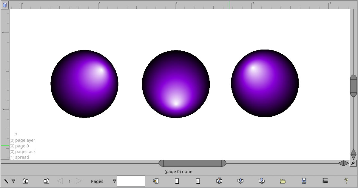 Random screenshot with three purple radial gradients