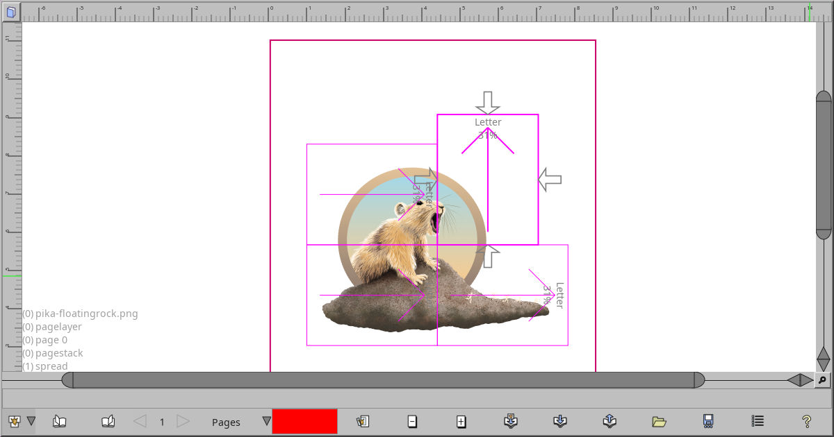 Using several papers to cover a single image