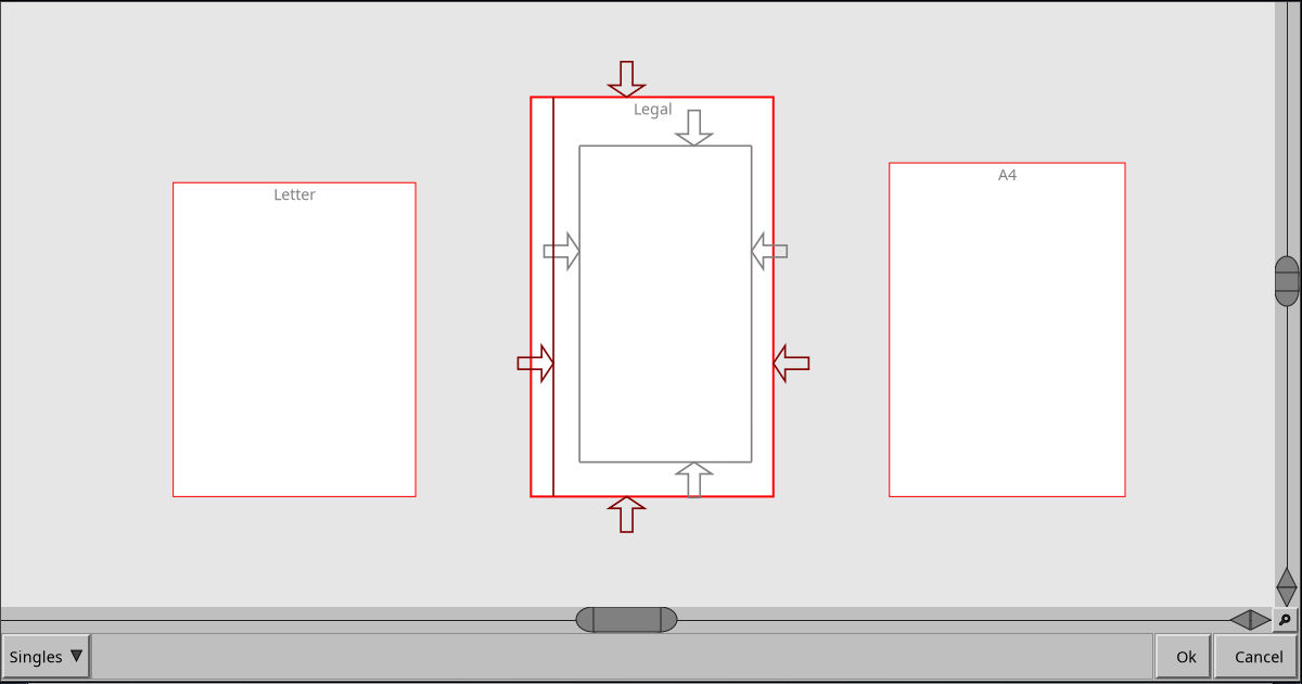 Screenshot showing a Singles imposition
