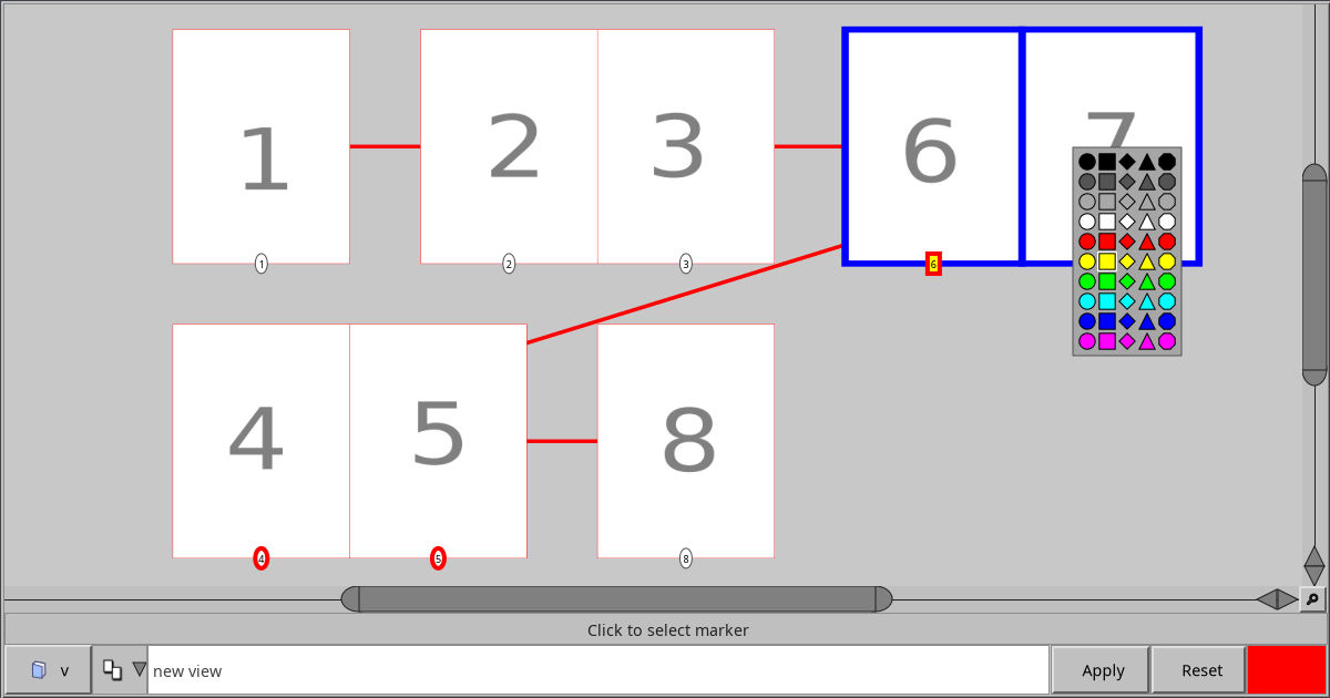 Screenshot showing a bunch of pages in the Spread Editor