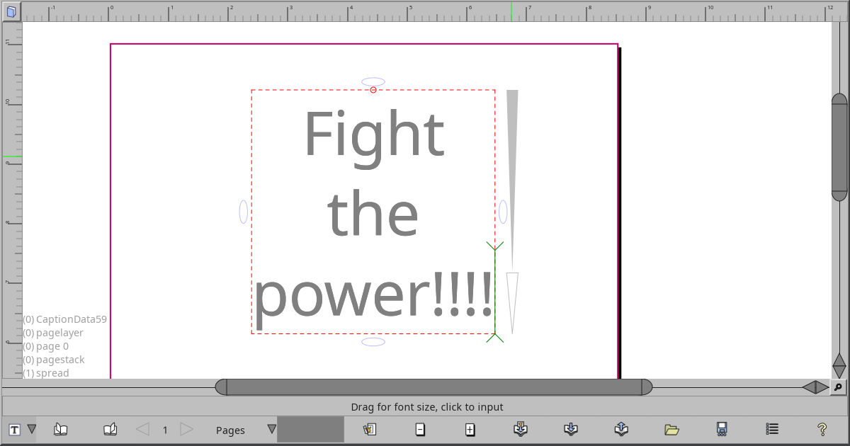 Three lines of text that says "Fight the power!!!!"